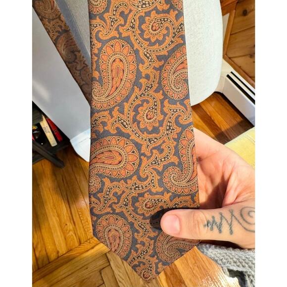 Vintage Coach Italian Silk Paisley Tie - Picture 4 of 7
